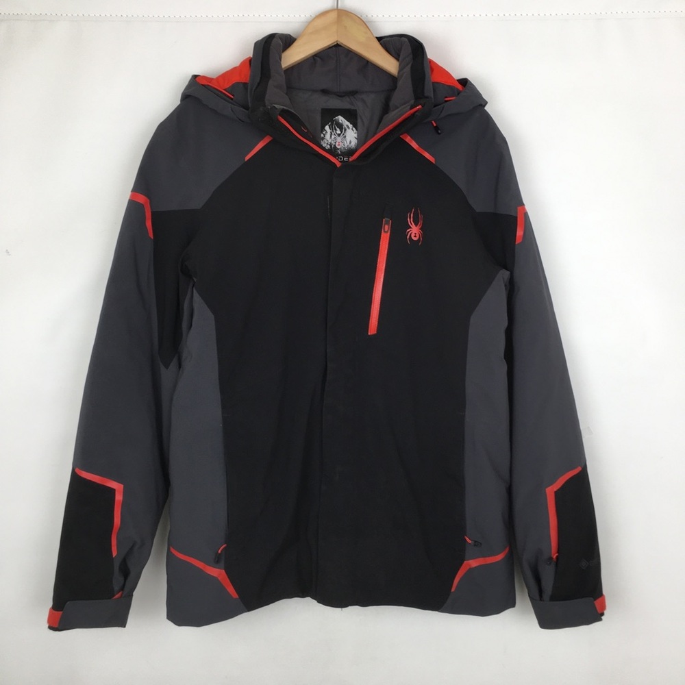 Spyder Ski Snowboard Gortex Jacket Black Gray Red Men’s Size Medium